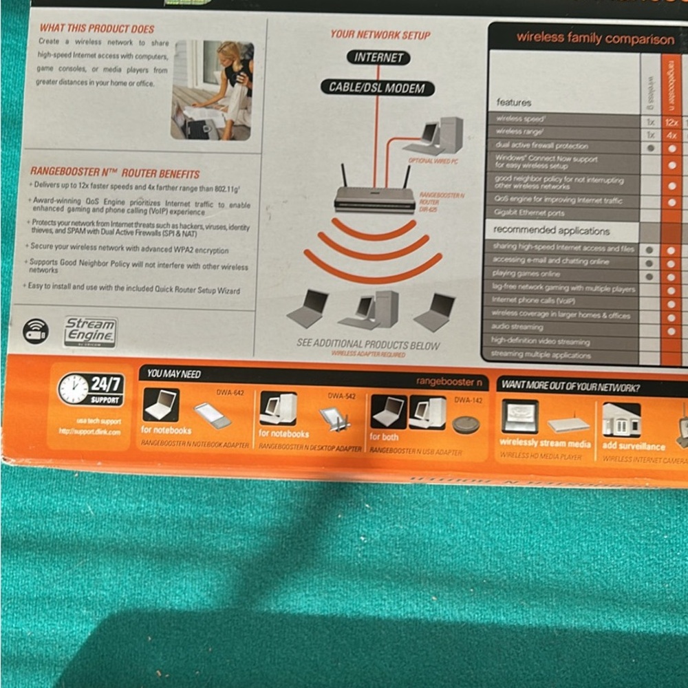 D-Link Black Wireless Router with Enhanced Speed and Range - Picture 2 of 3